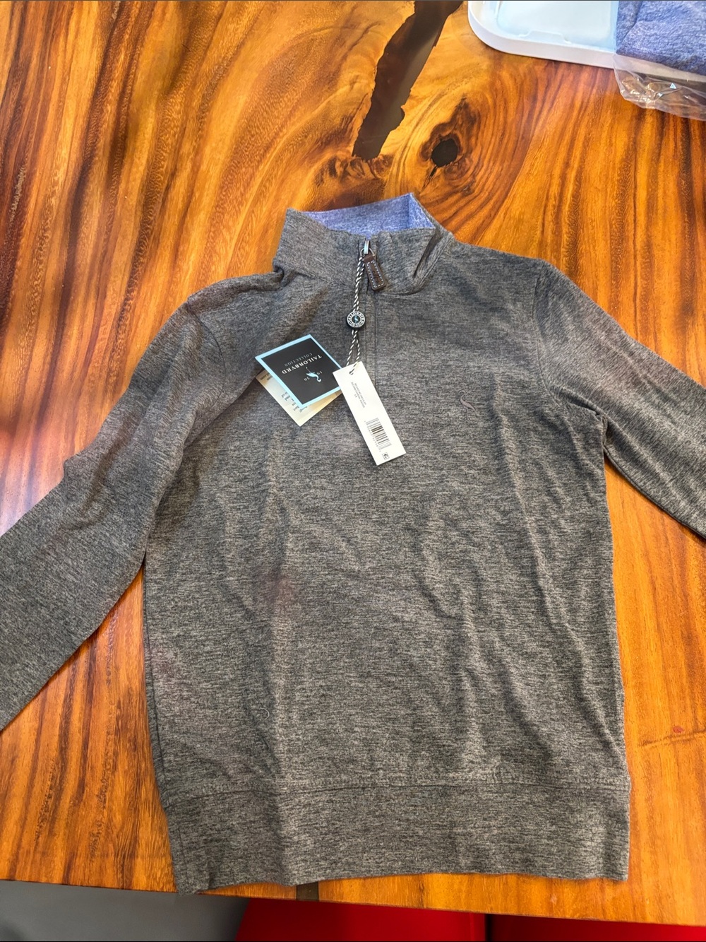 Tailorbyrd BOY's  Half-Zip Sweater - Gray size 8 NWT
